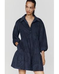 Maeve - The Bettina Tiered Shirt Dress By Mini Corduroy Edition - Lyst
