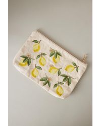 Elizabeth Scarlett - Lemon Embroidered Makeup Bag - Lyst