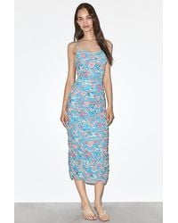 By Anthropologie - Sleeveless Ruched Midi Dress - Lyst