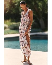 Celandine - V-Neck High-Slit Maxi Dress - Lyst