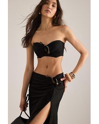 Bardot - Dylan Satin Bandeau Top - Lyst
