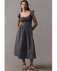 By Anthropologie Sleeveless Square-Neck Layered Pliss Maxi Dress in Grey | Lyst UK By Anthropologie Sleeveless Square-Neck Layered Pliss Maxi Dress in Grey | Lyst UK