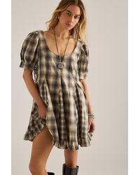 Damson Madder - Sabrina Check Mini Dress - Lyst