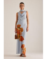 Never Fully Dressed - Sophie Blurred Floral Maxi Dress - Lyst