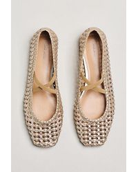 By Anthropologie - Woven Leather Ballet Flats - Lyst