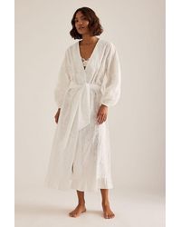 Meeka - Rae Embroidered Bridal Robe - Lyst