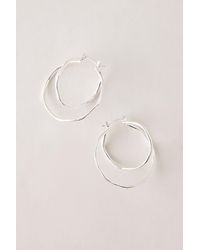 Anthropologie - Twist Hoop Earrings - Lyst