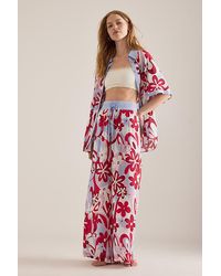 It's 9pm - Antibes Floral Shirt & Wide-Leg Trousers Set - Lyst
