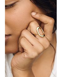 By Anthropologie - Open Oval Adjustable Ring - Lyst