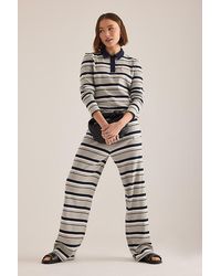 4th & Reckless - Liliana Ribbed Jersey Wide-Leg Trousers - Lyst
