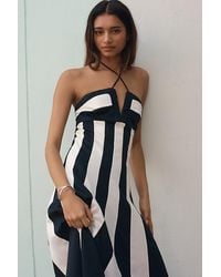 Maeve - Halter Colourblock Midi Dress - Lyst