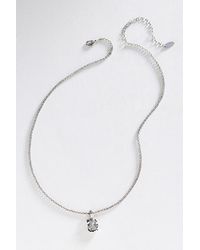 By Anthropologie - Bezel Crystal Pendant Necklace - Lyst