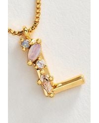 By Anthropologie - Crystal Initial Necklace - Lyst