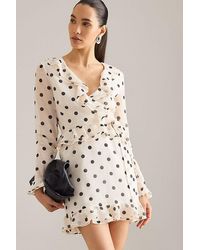Bardot - Frill Spot Mini Dress - Lyst