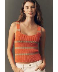 Maeve - Square-Neck Knit Tank Top - Lyst