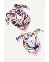 By Anthropologie - Geometric Floral Printed Hair Scarf - Lyst