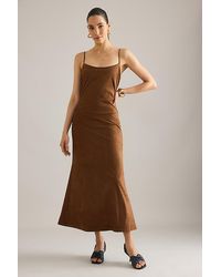 Bardot - Nadira Faux-Suede Sleeveless Midi Dress - Lyst