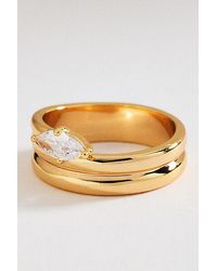 By Anthropologie - Suspended Crystal Ring - Lyst