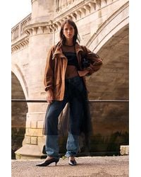 By Anthropologie - Suede Funnel-Neck Jacket - Lyst
