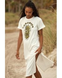 Celandine - Graphic Cotton Crew-Neck T-Shirt Dress - Lyst