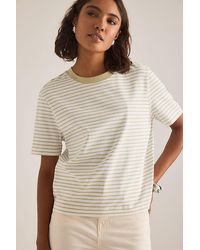SELECTED - Essential Striped Cotton T-Shirt - Lyst