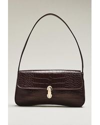 Maeve - Faux-Leather Croc Shoulder Bag - Lyst