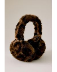 By Anthropologie - Leopard Faux-Fur Earmuffs - Lyst