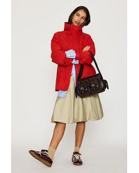 By Anthropologie - Suede Funnel-Neck Jacket - Lyst