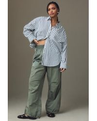 Daily Practice by Anthropologie - Sporty Striped Parachute Trousers - Lyst
