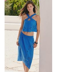 Celandine - Sun Cutwork Midi Skirt - Lyst