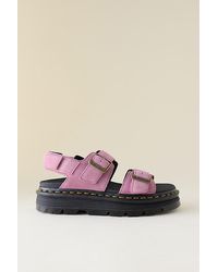Dr. Martens - Zebzag Nubuck Platform Sandals - Lyst