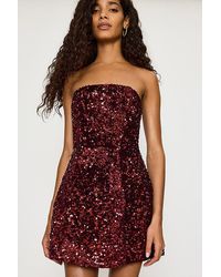 Bardot - Helene Sequin Strapless Mini Dress - Lyst