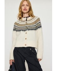 Barbour - Pauline Fair Isle Cardigan - Lyst