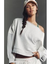 Daily Practice - Crew-Neck Lace Panel Sweatshirt - Lyst