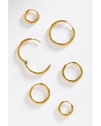 By Anthropologie - Water-Resistant Hoop Earrings, Set Of 3 - Lyst