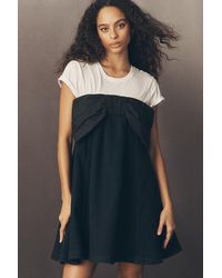 Pilcro - Strapless Denim Bow Mini Dress - Lyst