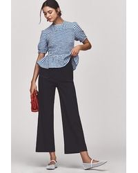 Maeve - The Colette Scallop-Pocket Crop Wide-Leg Trousers By - Lyst