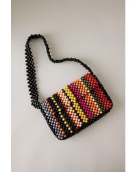 By Anthropologie - The Fiona Multicolour Wood Beaded Shoulder Bag - Lyst