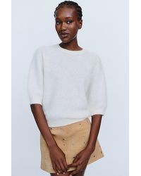 Pilcro - Kaia 100% Cashmere Short-Sleeve Jumper - Lyst