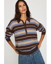 By Anthropologie - Stripe Wool Polo Shirt - Lyst