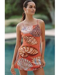Celandine - Linen-Blend Sleeveless Seashell Mini Dress - Lyst