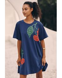 Celandine - Graphic Short-Sleeve Mini Swing Dress - Lyst
