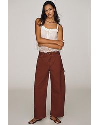 Pilcro - The Kayden High-Rise Full Length Carpenter Barrel Trousers By - Lyst