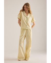 Chelsea Peers - Cotton Butter Stripe Trousers - Lyst