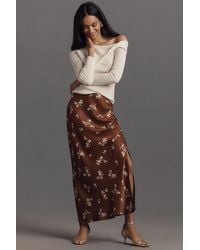 By Anthropologie - The Tilda Maxi Slip Skirt: Side Slit Edition - Lyst