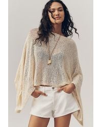 By Anthropologie - Gauze Knit Poncho - Lyst