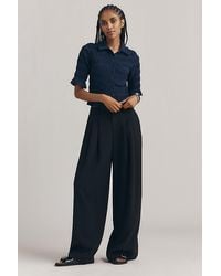 Maeve - Ruffle Button-Front Top - Lyst