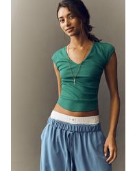 Maeve - Betty V-Neck Short-Sleeve T-Shirt By - Lyst