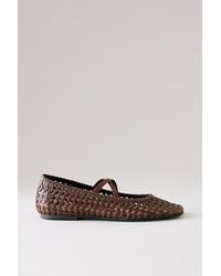 By Anthropologie - Woven Leather Ballet Flats - Lyst