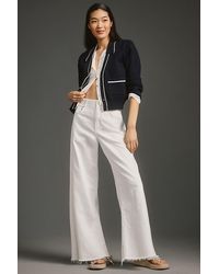 Pilcro - The Adi Mid-rise Frayed Relaxed Flare Jeans By - Lyst
